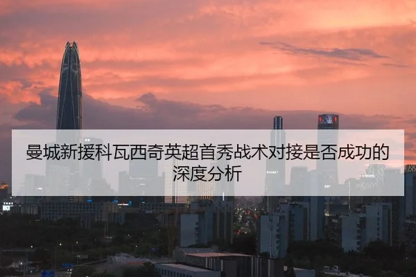 曼城新援科瓦西奇英超首秀战术对接是否成功的深度分析